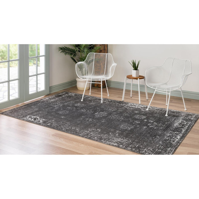 Mistana™ Brandt Performance Dark Gray Rug & Reviews Wayfair